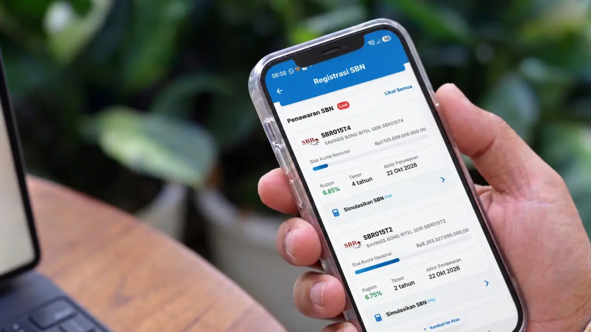 Investasi SBR015 di BRI, bisa dipesan lewat BRImo.