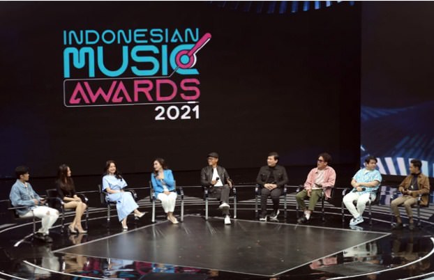 Jumpa pers Indonesian Music Awards 2021 di bilanga Kebon Jeruk Jakarta Barat. (Istimewa)