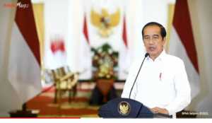Jokowi dalam siaran akun YouTube Sekretariat Presiden, Minggu (25/4/2021).