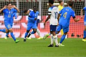 Italia menang 1-0 atas Inggris dan membuat Inggris harus terdegradasi ke Liga B (BBC)