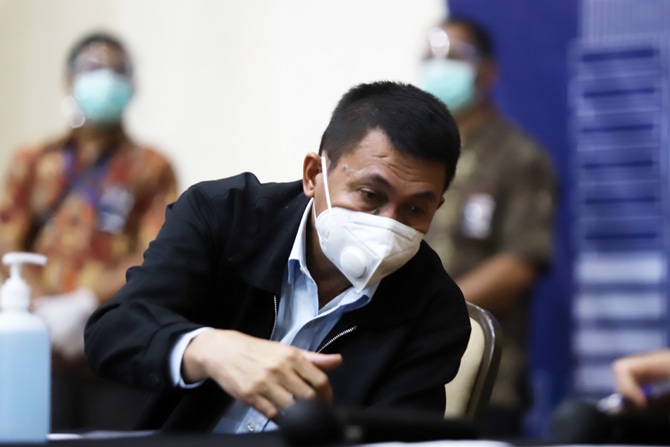 Wakil Ketua KPK Nawawi Pomolango menyampaikan, pihaknya bergerak cepat untuk menyelidiki dugaan korupsi yang dilakukan ayah Mario Dandy Satrio itu. (Dery Ridwasah/ JawaPos.com)