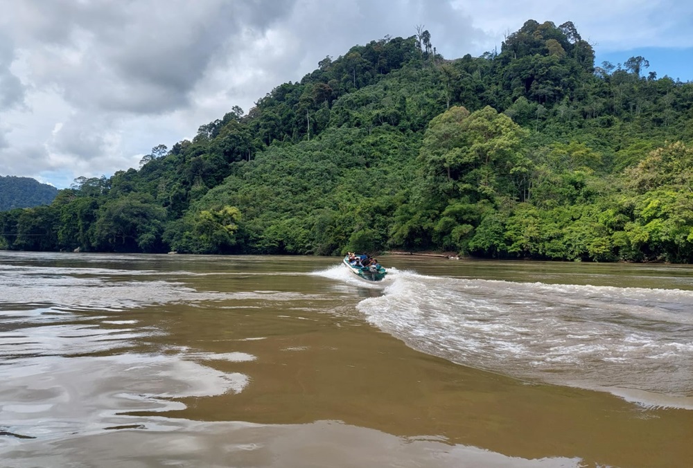 PIJAI PASARIJA/RADAR KALTARA PLTA: Tampak lokasi rencana pembanguan bendungan satu di PLTA Sungai Kayan.