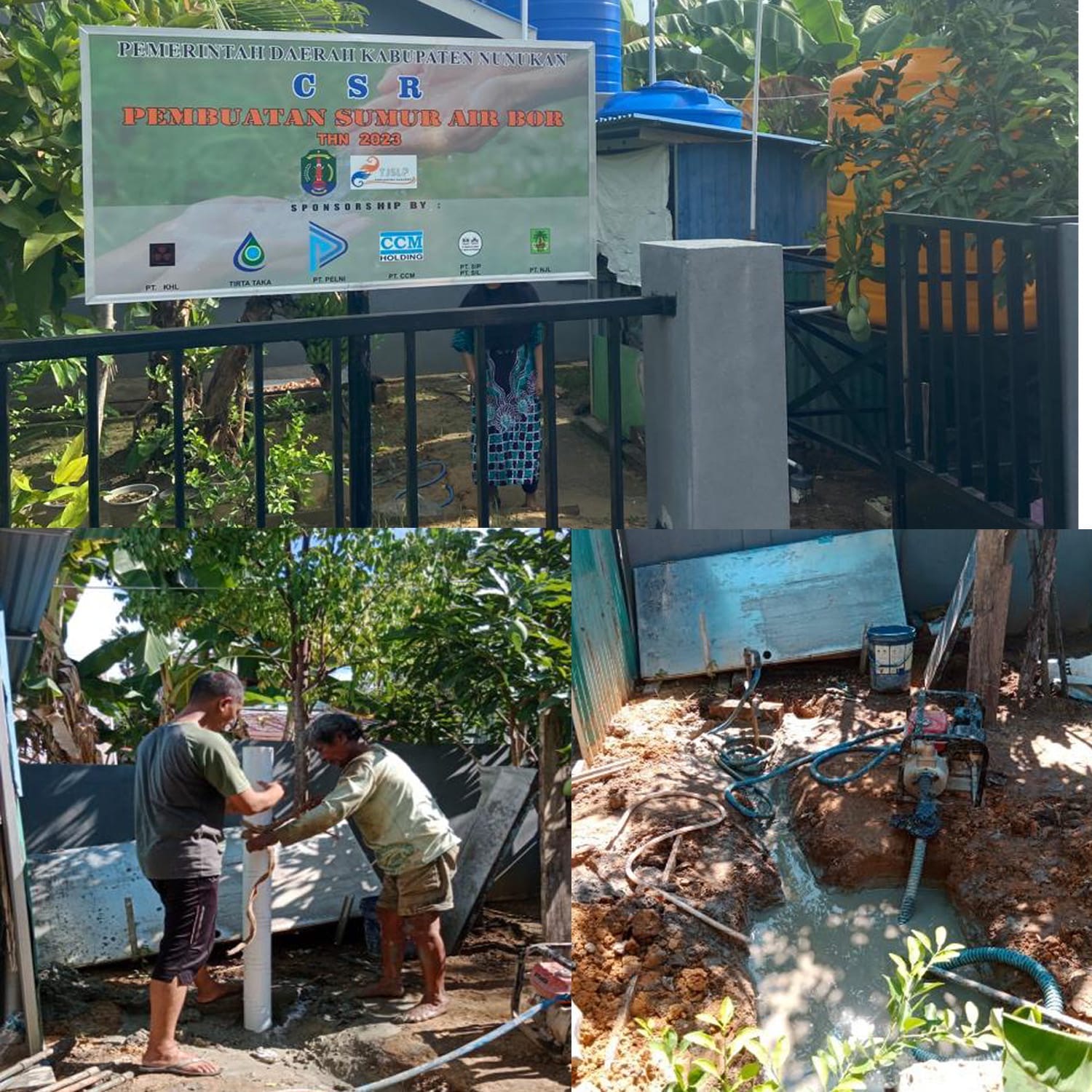 DOK PROKOMPIM SUMUR BOR: Sejumlah sumur bor yang dibangun Pemkab Nunukan berkolaborasi dengan Forum CSR.