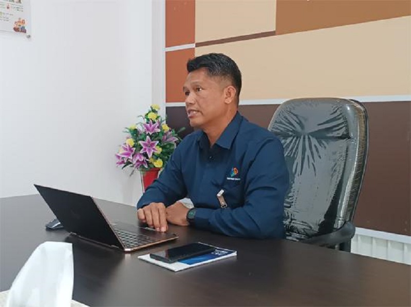 IWAN K/RADAR KALTARA STATISTIK: Kepala BPS Kaltara, Mas&rsquo;ud Rifai menyampaikan rilis IHK di Kaltara pada kondisi Maret 2024.