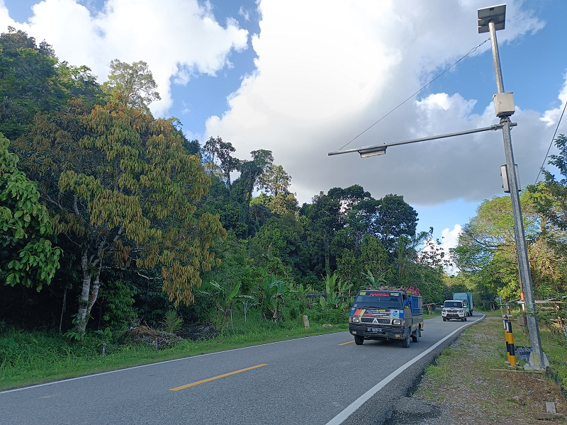 IWAN K/RADAR KALTARA POSKO: Salah satu titik jalan nasional yang menjadi kewenangan Satker PJN 1 Kaltara.