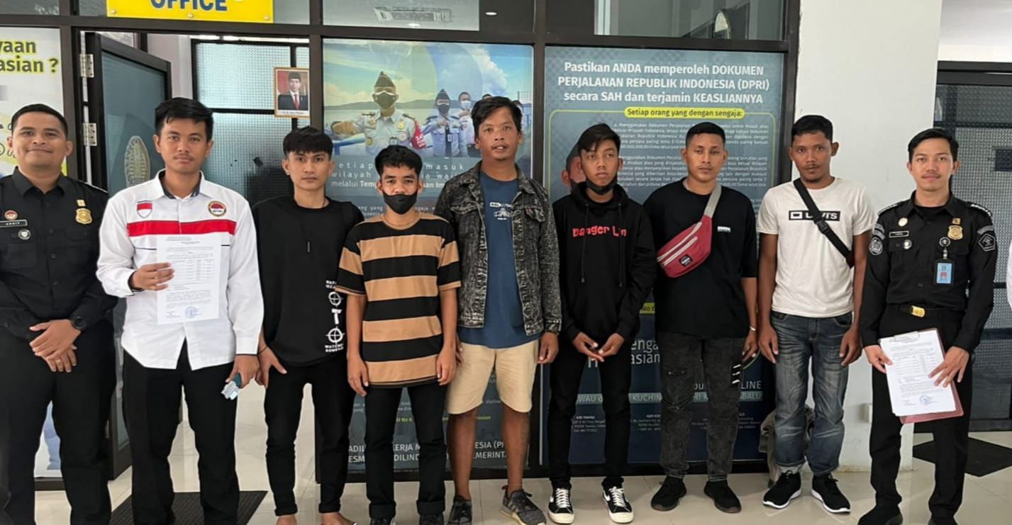 DITAHAN: Sejumlah CPMI nonprosedural ditahan Imigrasi Nunukan. FOTO: DOK IMIGRASI