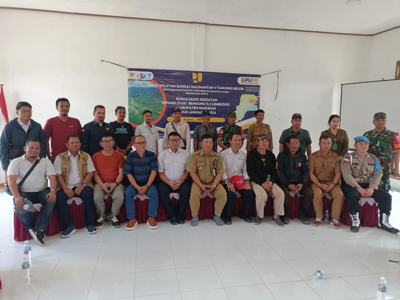 Sosialiasi Kegiatan Rehabilitasi Bendung Daerah Irigasi (D.I) Lembudud, Kabupaten Nunukan, Kaltara