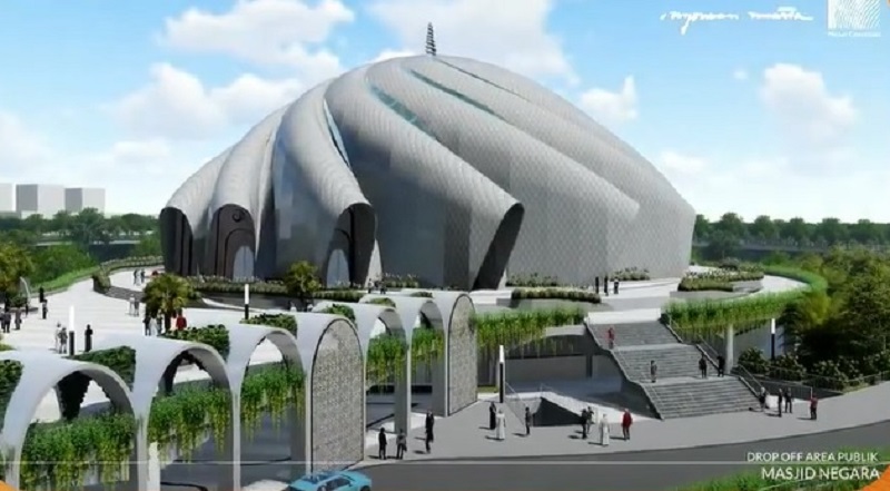 ISTIMEWA MIRIP SORBAN : Desain Masjid Negara di Ibu Kota Nusantara (IKN) yang diciptakan oleg Seniman asal Bali, I Nyoman Nuarta.