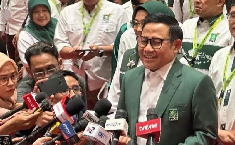 JELANG MUKTAMAR: Ketua Umum PKB Muhaimin Iskandar mengaku tak berimbisi lagi jadi Ketua Umum PKB. (Rio Feisal/Antara)