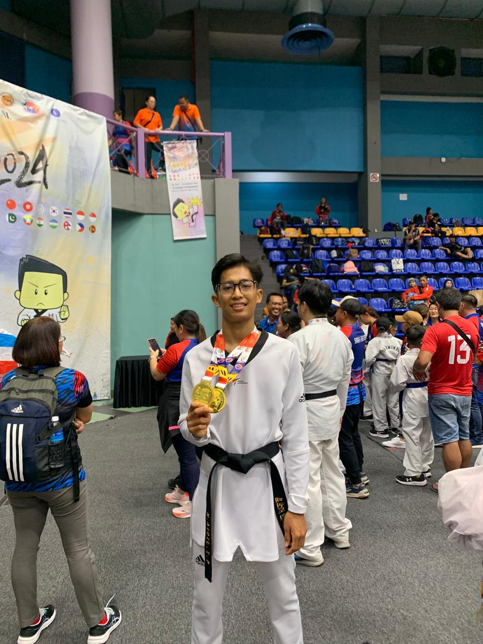 ISTIMEWA TARGET EMAS: Atlet taekwondo Kaltara yaitu Muhammad Aidil Ilham Pasha menargetkan bisa meraih medali emas di PON XXI.