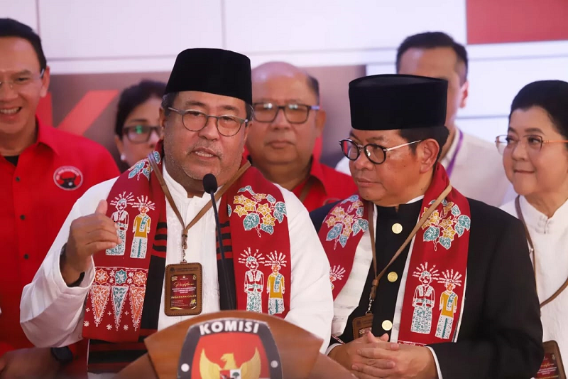 ADU PROGRAM: Calon Gubernur DKI Jakarta Pramono Anung dan wakilnya Rano usung program untuk masyarakat menengah bawah. (ANTARA)