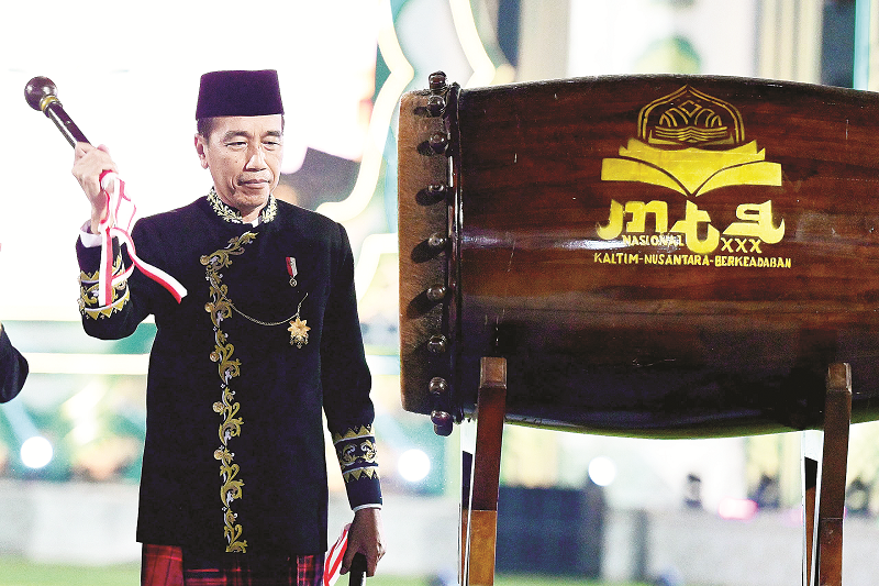 SETPRES RI BUKA MTQ : Presiden Joko Widodo membuka&nbsp;MTQ Nasional XXX Tahun 2024 di Stadion Gelora Kadrie Oening, Samarinda, Minggu (8/9).