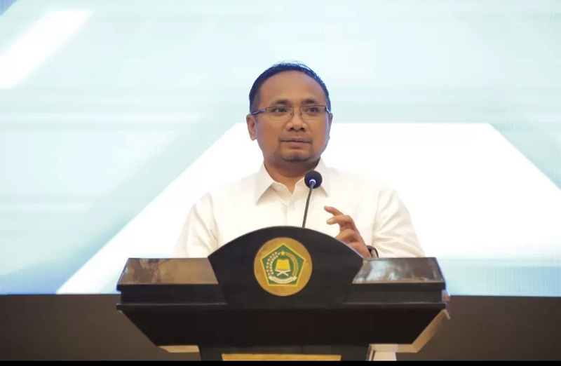 BANTAH: Menag Yaqut Cholil Qoumas bantah mangkir dari panggilan rapat Pansus Haji DPR. (Humas Kemenag)