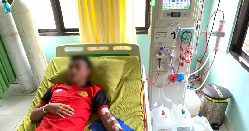 DOK LAPAS NUNUKAN PENDAMPINGAN KESEHATAN: Salah satu narapidana yang didampingi dalam pemeriksaan kesehatan di RSUD Nunukan.