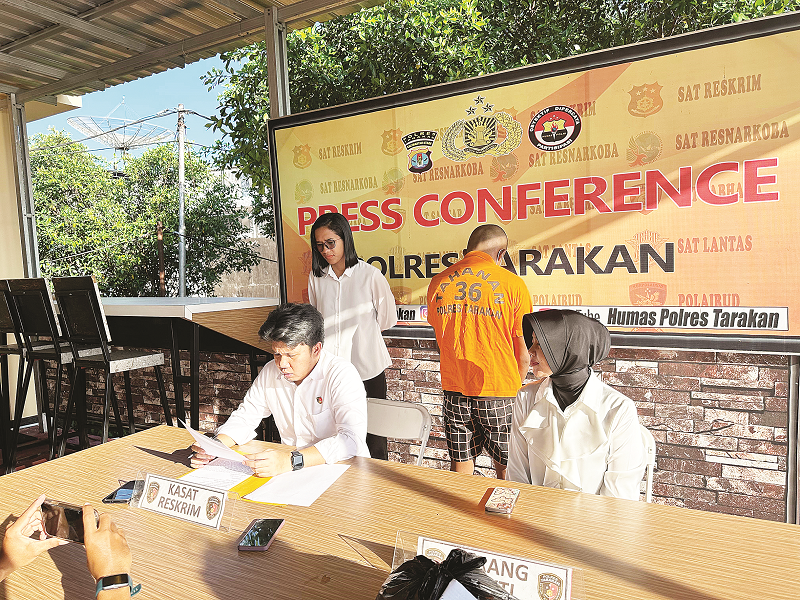 SATRESKRIM POLRES TARAKAN DIAMANKAN: Pelaku yang diamankan Satreskrim Polres Tarakan setelah dilaporkan melakukan pencabulan.