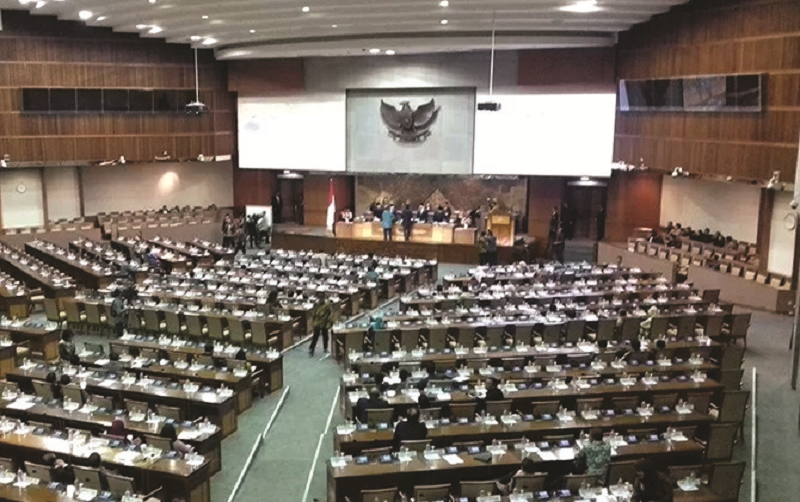 BALEG: Ilustrasi rapat paripurna DPR RI. Rancangan Undang-Undang Kemeneterian Negara dan Wantimpres bakal disahkan hari ini.