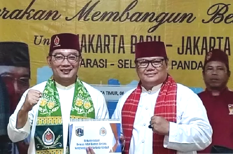 VISI MISI: Bakal calon gubernur (Bacagub) DKI Jakarta Ridwan Kamil. (Syaiful Hakim/Antara)