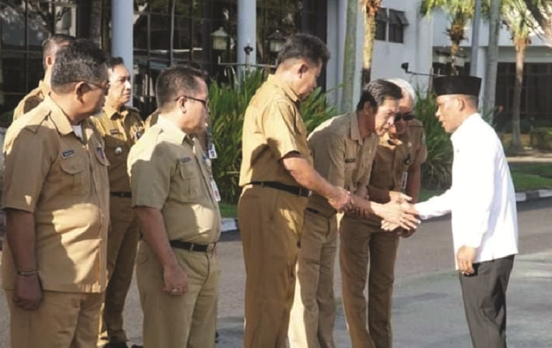 MAJU PILKADA: Bupati Bulungan pamit ke OPD di lingkup Pemda Bulungan.
