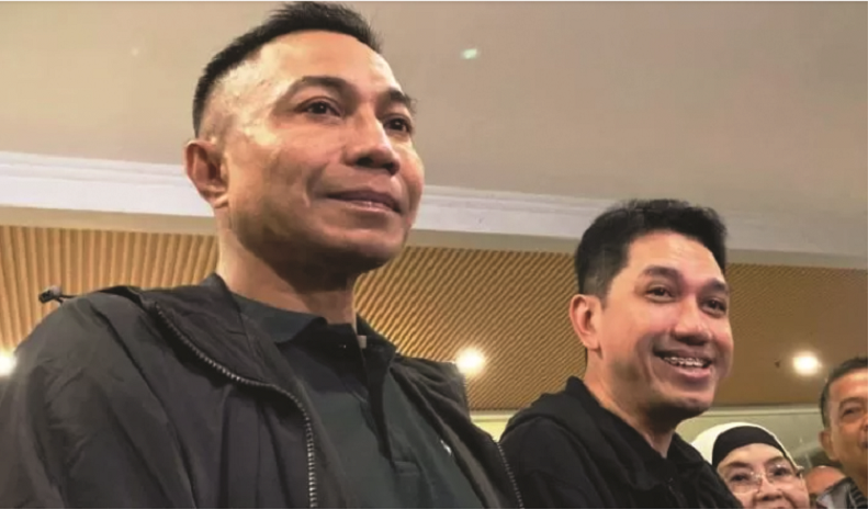 BANTAH: Pasangan Calon Gubernur dan Wakil Gubernur DKI Jakarta Dharma Pongrekun dan Kun Wardana menegaskan bukan paslon boneka. (Luthfia Miranda Putri/Antara)