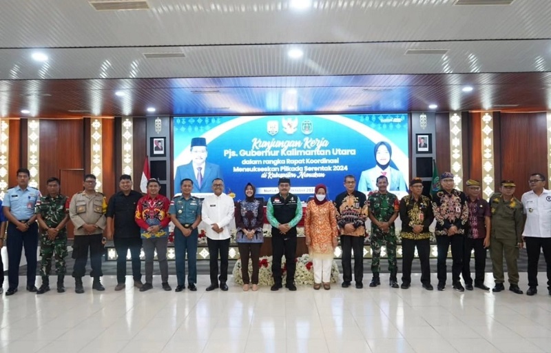 DOK PROKOMPIM SIAP PILKADA: Pjs Gubernur Kaltara, Togap Simangunsong memastikan Nunukan siap melaksanakan Pilkada Serentak.