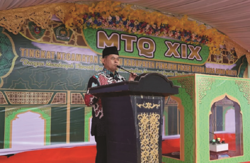 ISTIMEWA MTQ: Sekda PPU Tohar saat membuka MTQ ke-19 tingkat Sepaku, Sabtu (23/11).