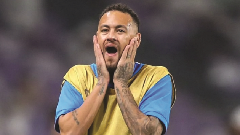 AFP BAHAGIA: Penyerang Hilal asal Brasil Neymar tegaskan dirinya Bahagia bersama klubnya.