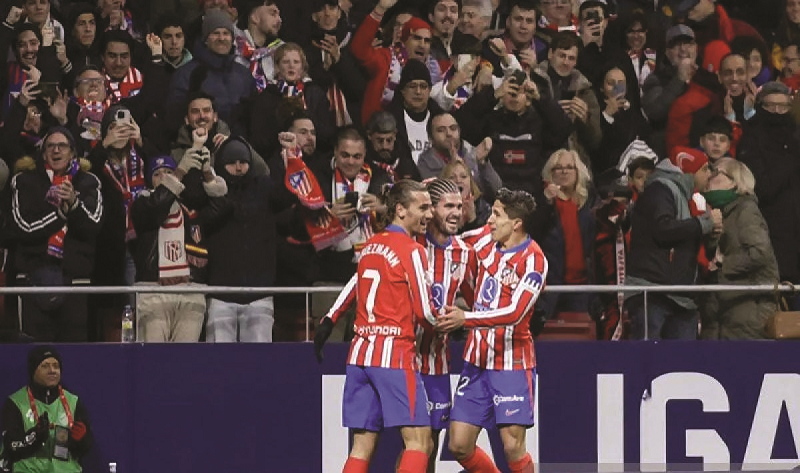 Atletico Madrid NAIK PERINGKAT: Atletico Madrid menang 1-0 atas Getafe dalam lanjutan Liga Spanyol 2024/25 di Riyadh Air Metropolitano, Minggu (16/12).