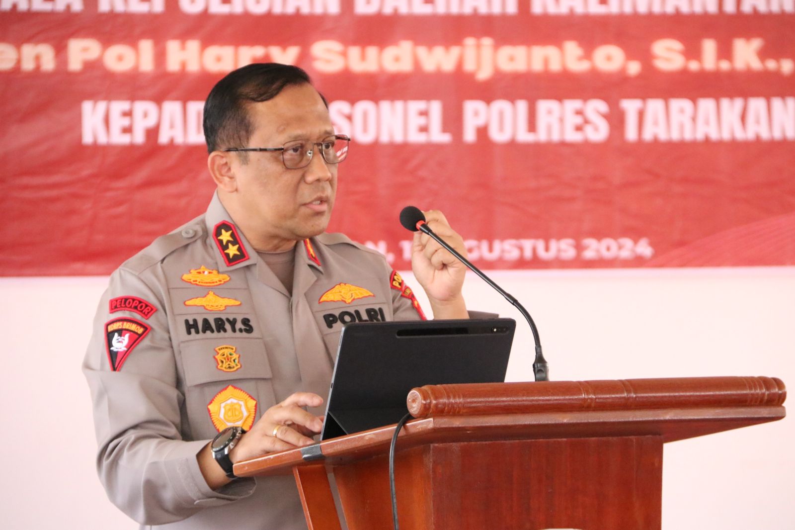 Foto : Kapolda Kaltara, Irjen Pol Hary Sudwijanto, S.I.K., M.Si.,