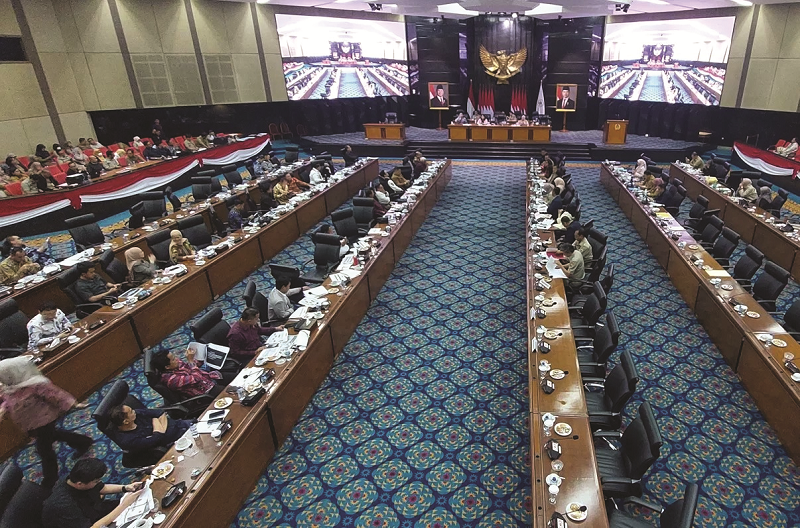 PARIPURNA: Dijadwakan hari ini DPRD DKI Jakarta akan melakukan penetapan Pramono-Rano sebagai Gubernur dan Wakil Gubernur.&nbsp; (Ryandi Zahdomo/ JawaPos.com)