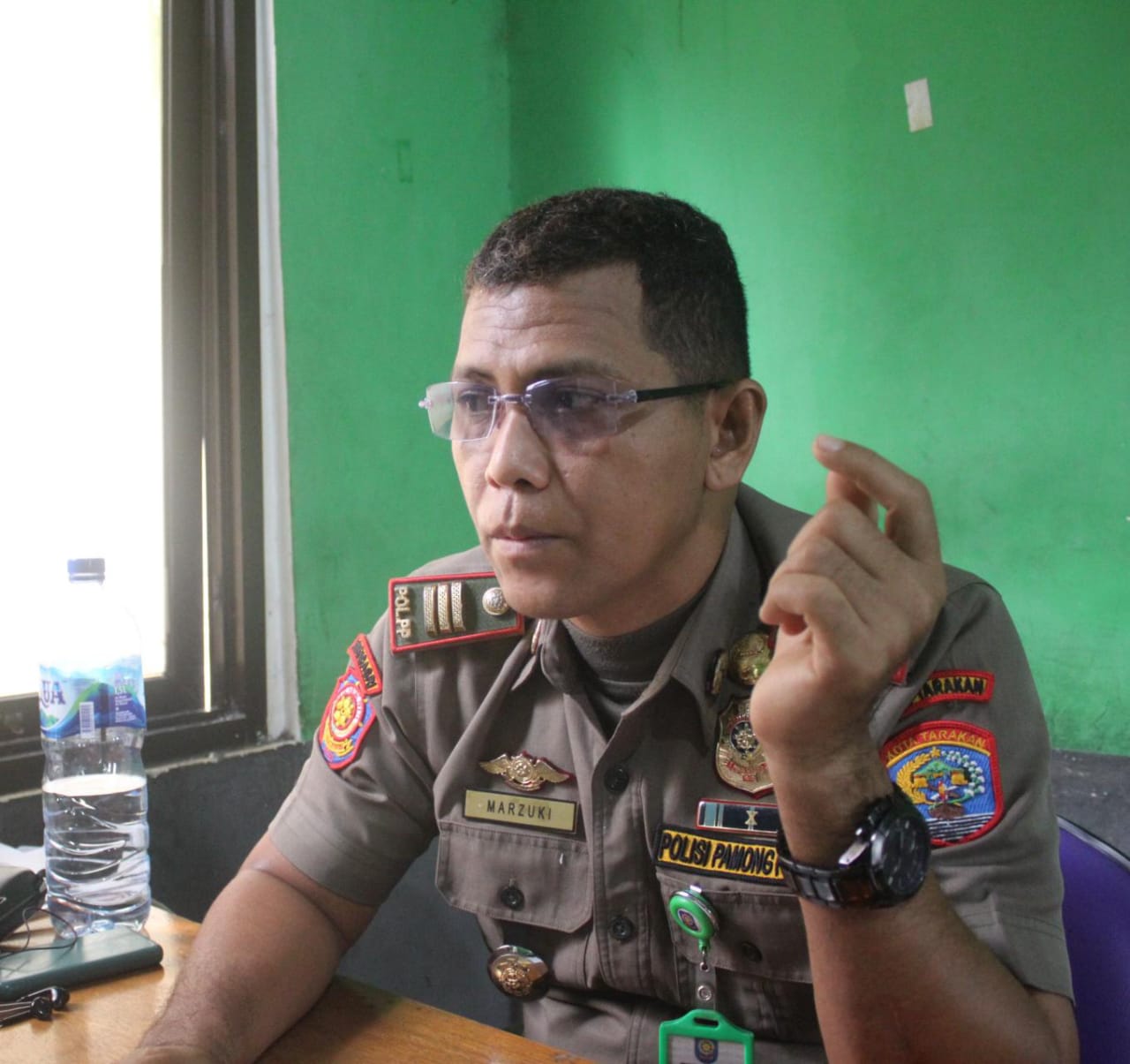 AGUS DIAN ZAKARIA/RADAR TARAKAN Kepala Seksi Operasi dan Pengendalian Satpol PP Tarakan, Marzuki&nbsp;