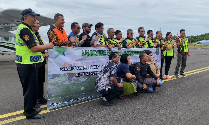 PERDANA : Pemkab Nunukan meluncurkan program Subsidi Ongkos Angkut (SOA) Penumpang Udara yang akan berjalan hingga Desember 2025 mendatang.