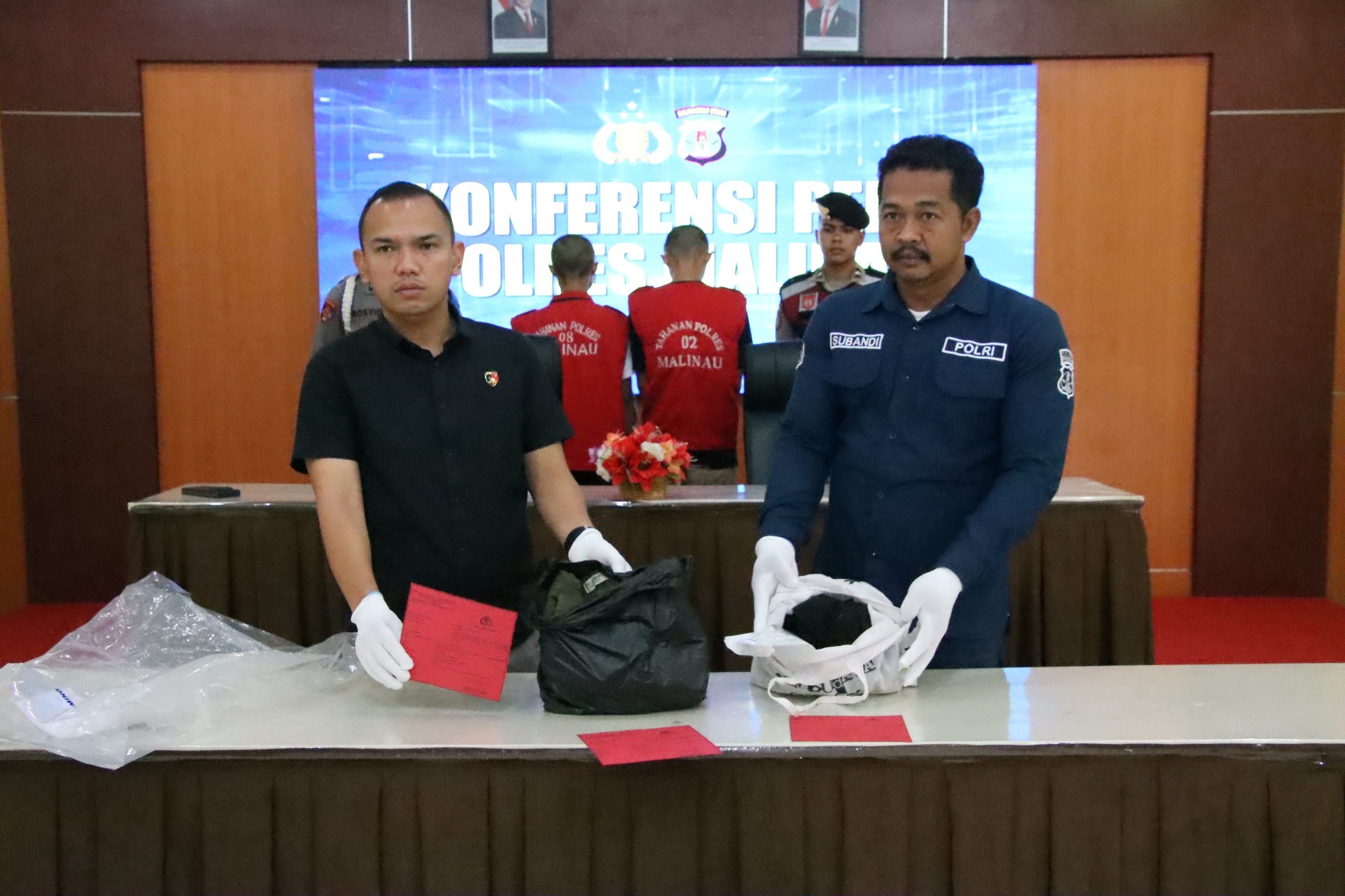 PENGUNGKAPAN KASUS : Polres Malinau gelar konferensi pers pengungkapan kasus pencabulan.