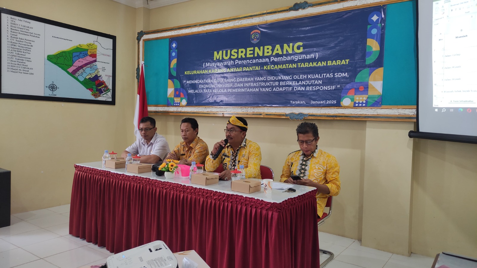 WILDAN/RADAR TARAKAN PEMBANGUNAN: Suasana pelaksanaan Musrenbang 2025 Kelurahan Karang Anyar Pantai.