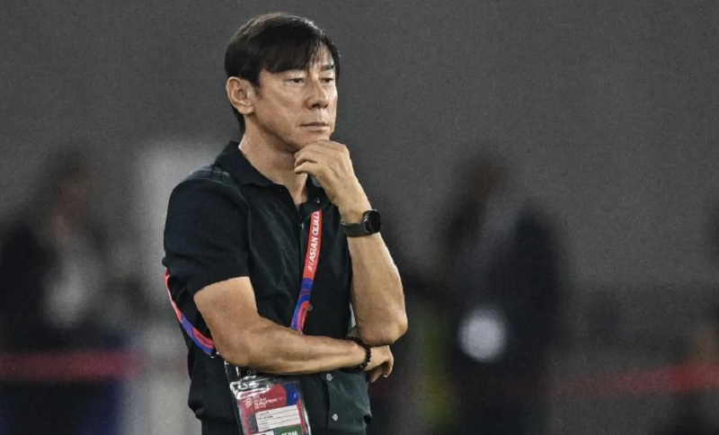 ANTARA FOTO/Aprillio Akbar TERIMA PEMECATAN: Shin Tae-yong menerima dirinya yang harus dipecat sebagai pelatih Timnas Indonesia.