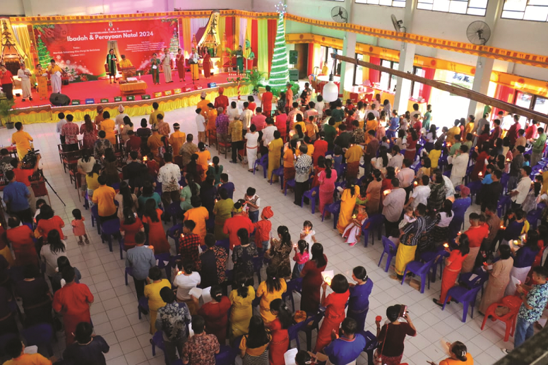IKAT Tanjung Selor menggelar ibadah dan perayaan Natal bersama di Gedung Wanita, Jalan Serindit Nomor 2, Tanjung Selor, Jumat (17/1/2025).