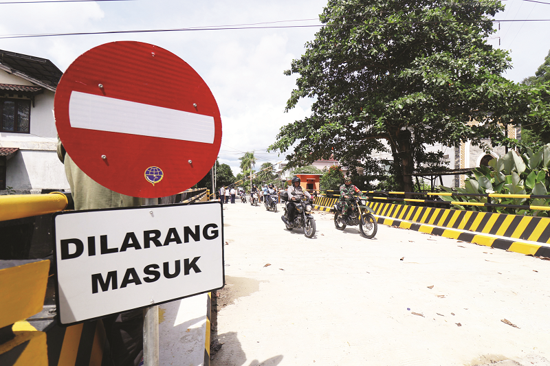 ANGGI PRADITHA/KP AKSES TAMBAHAN: Jembatan Tamansari Bukit Mutiara I Wika resmi dibuka untuk kendaraan pribadi mulai Senin (20/1). Hanya untuk satu, jalur dari Perumahan Wika ke kawasan Balikpapan Ba