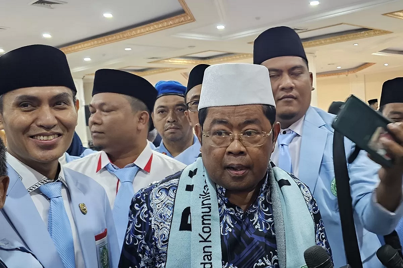 Ketua Dewan Penasihat BKPRMI, Idrus Marham di kawasan Senayan, Jakarta Pusat, Jumat (6/12). (Ridwan/JawaPos.com)