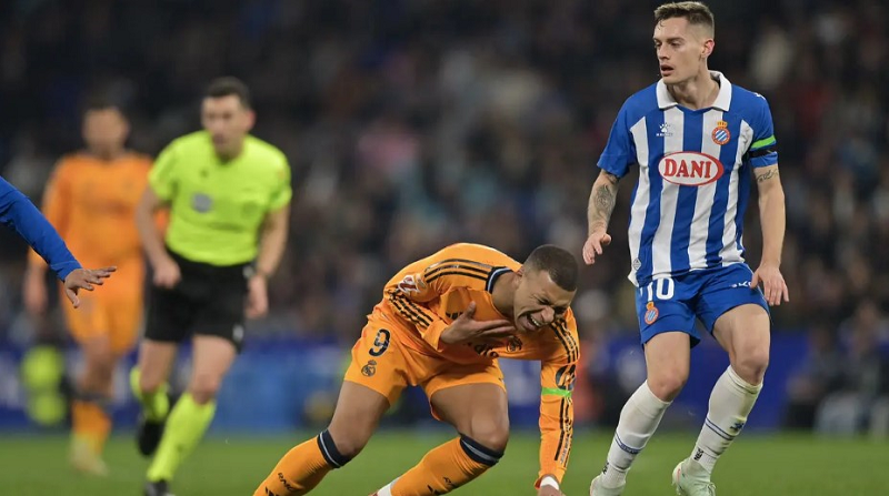 MANAURE QUINTERO / AFP TUMBANGKAN RAKSASA: Espanyol berhasil menumbangkan Real Madrid 0-1 di ajang Liga Spanyol 2024/2025.