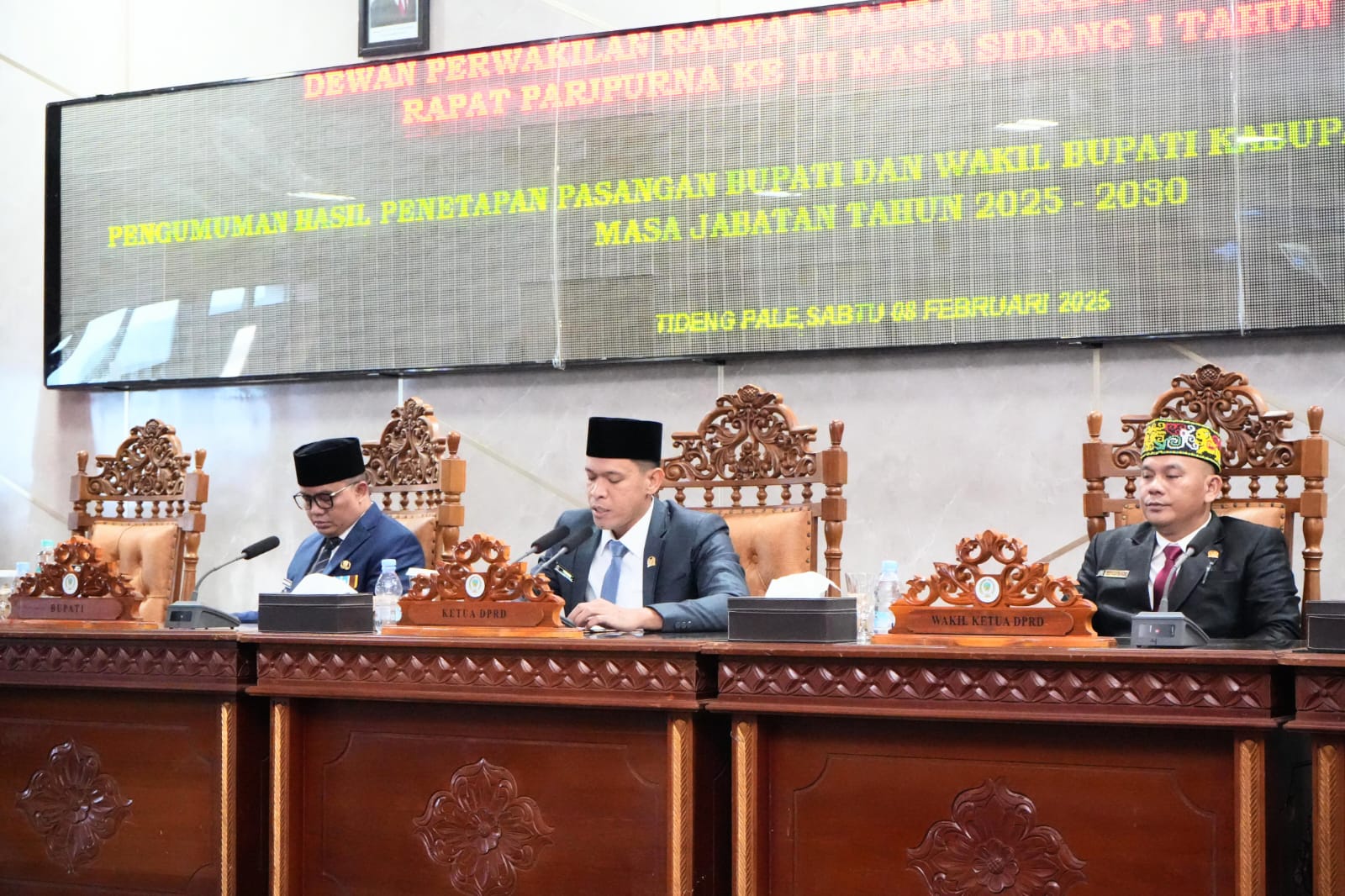 SAH: Rapat paripurna pengumuman hasil penetapan bupati dan wakil bupati terpilih Tana Tidung.