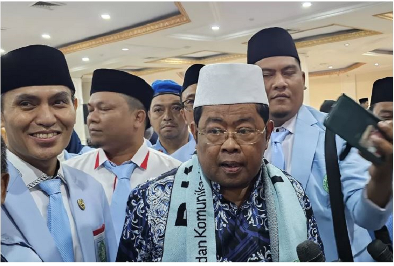 TANGGAPI ISU: Ketua Dewan Penasihat BKPRMI, Idrus Marham yakin tidak ada kader Golkar yang di reshuffle dari Kabiner Merah Putih. (Ridwan/JawaPos.com)