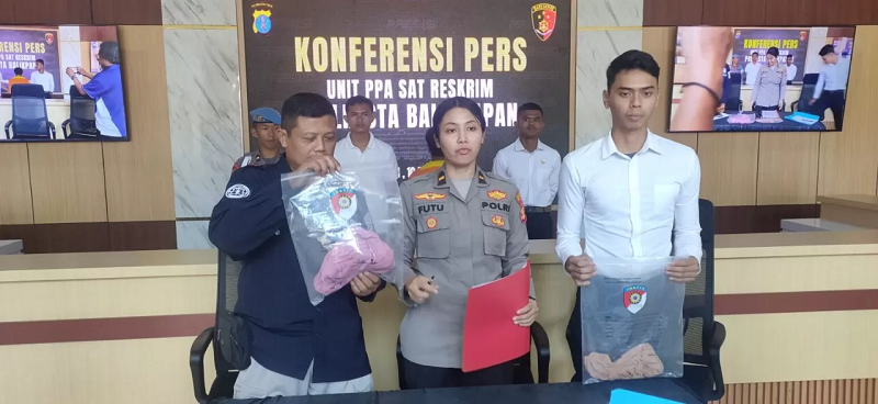 KP BEBER KASUS: Kanit PPA Satreskrim Polresta Balikpapan menjelaskan kasus asusila menimpa korban.