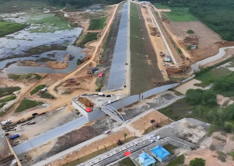 ISTIMEWA AKHIRNYA SELESAI: Bendungan Marangkayu di Kecamatan Muara Badak diharapkan menjadi sumber air untuk pertanian dan PLTA.