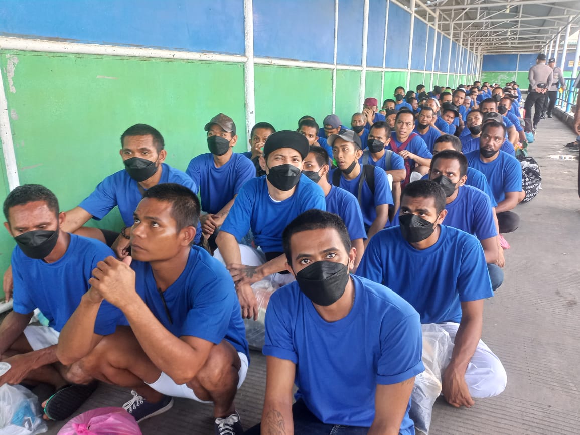 DOK BP3MI KALTARA DIDEPORTASI: Ratusan WNI yang merupakan PMI dideportasi kembali ke Indonesia lewat Nunukan.