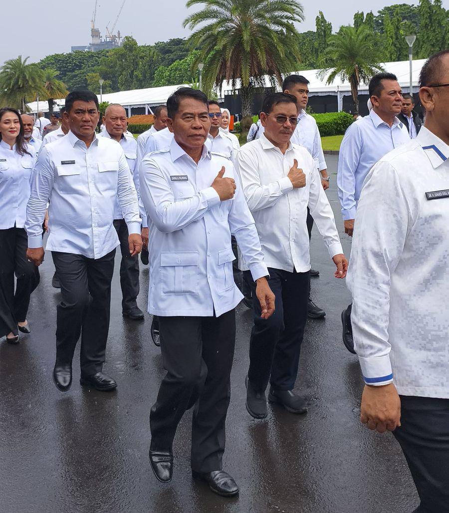 GELADI: Gubernur dan Wakil Gubernur Kaltara terpilih, H Zainal A Paliwang - Ingkong Ala mengikuti geladi bersih pelantikan kepala daerah di Jakarta. FOTO: DKISI KALTARA