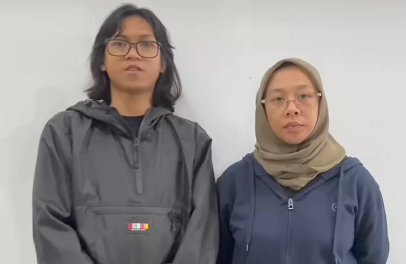LAGU VIRAL: Syifa Al Lufti alias Alectroguy dan Novi Citra alias Twister Angel dari Sukatani Band minta maaf atas viralnya lagu Bayar Bayar Bayar.