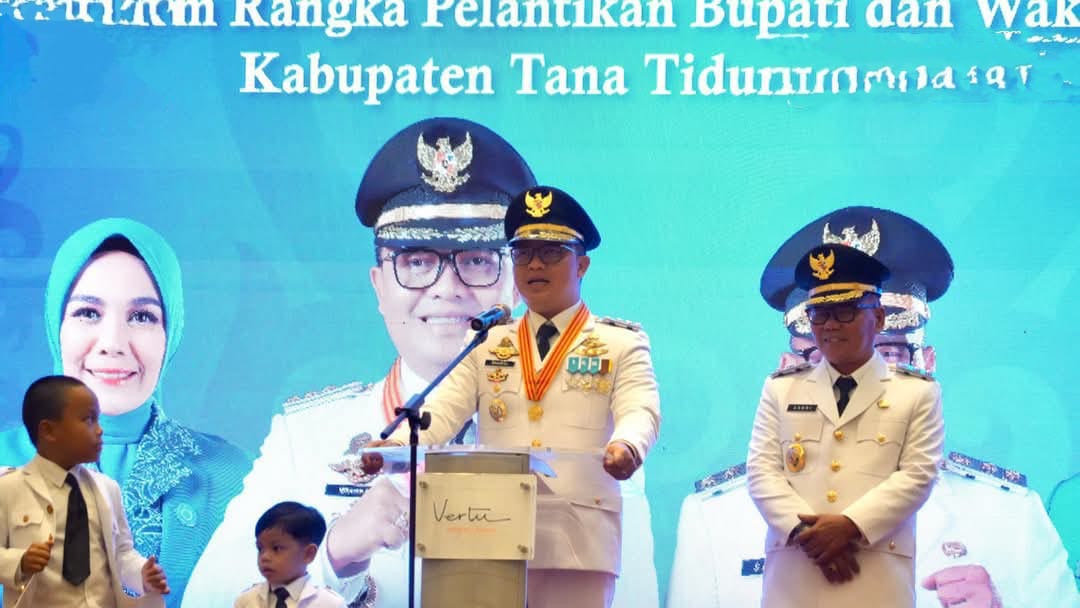 RAMAH TAMAH: Bupati Tana Tidung Ibrahim Ali dan Wakil Bupati Sabri di malam ramah tamah.(FOTO: IST)