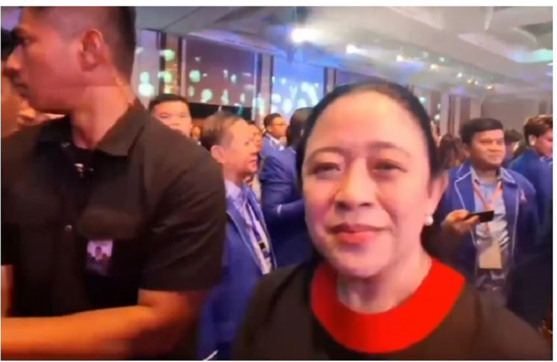 JAGA PERSATUAN: Ketua DPP PDI Perjuangan Puan Maharani usai menghadiri penutupan Kongres VI Partai Demokrat di Hotel Ritz-Carlton, SCBD, Jakarta, Selasa (25/2) malam. (Istimewa)