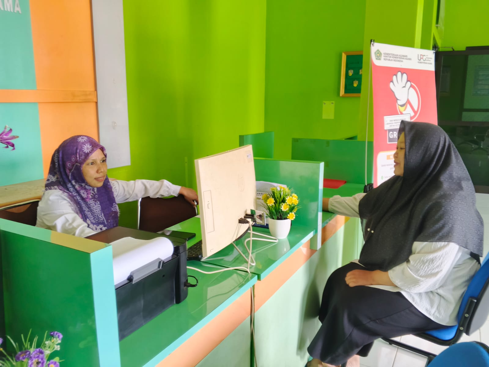 EFISIENSI: Mulai 14 Maret Kemenag Tana Tidung menetapkan sistem kerja fleksibel mulai dari WFH hingga WFA.(Foto; SOPIAN/RADAR TARAKAN)