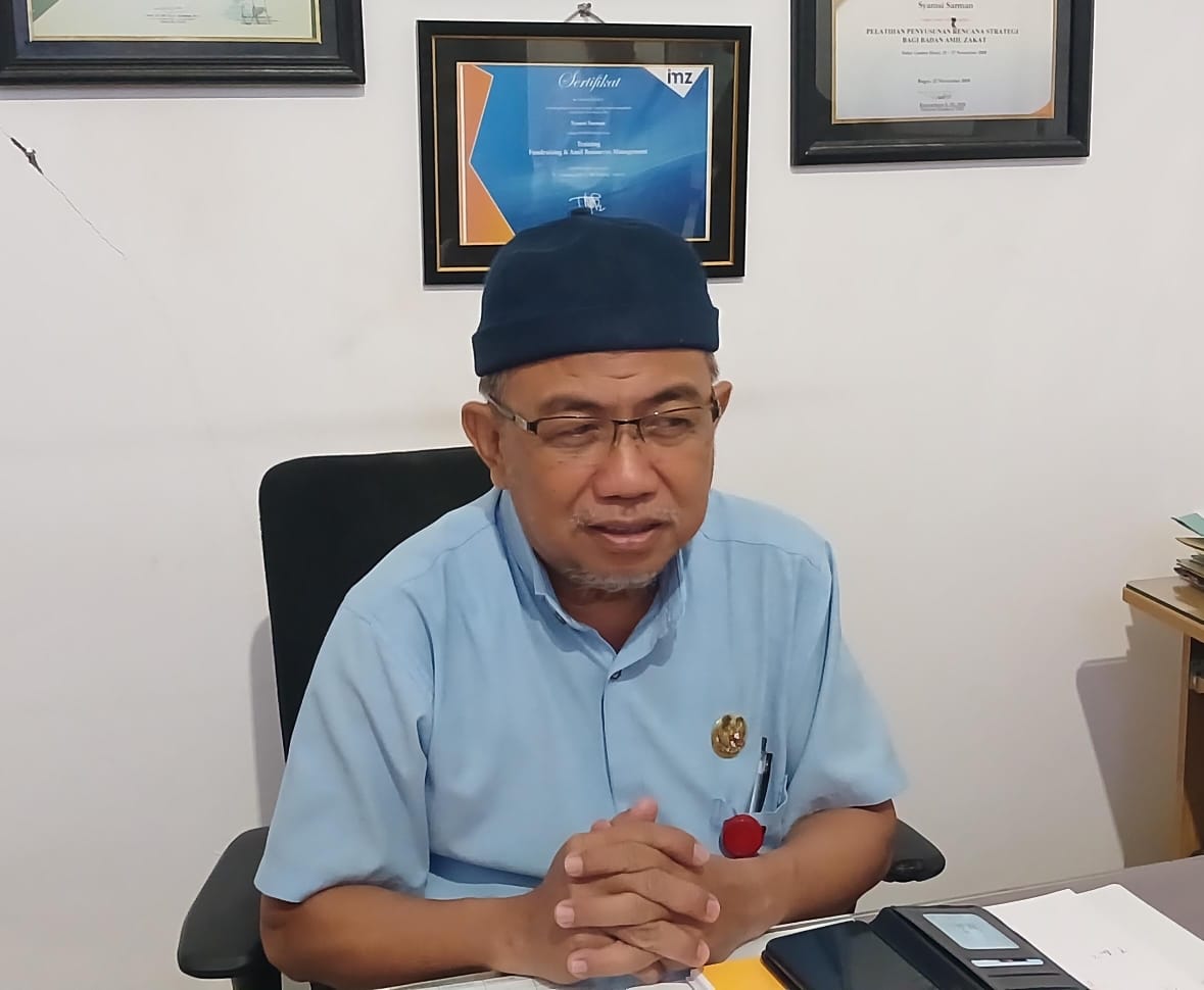 Kepala Pelaksana Harian Baznas Tarakan, H. Syamsi Sarman. FOTO: AGUS DIAN ZAKARIA/RADAR TARAKAN