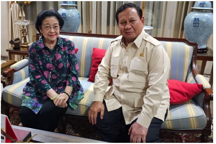 STABILITAS POLITIK: Presiden Prabowo Subianto telah bertemu dengan Ketua Umum PDI Perjuangan Megawati Soekarnoputri, di kediaman Megawati, Jalan Teuku Umar, Menteng, pada Senin (7/4) malam.